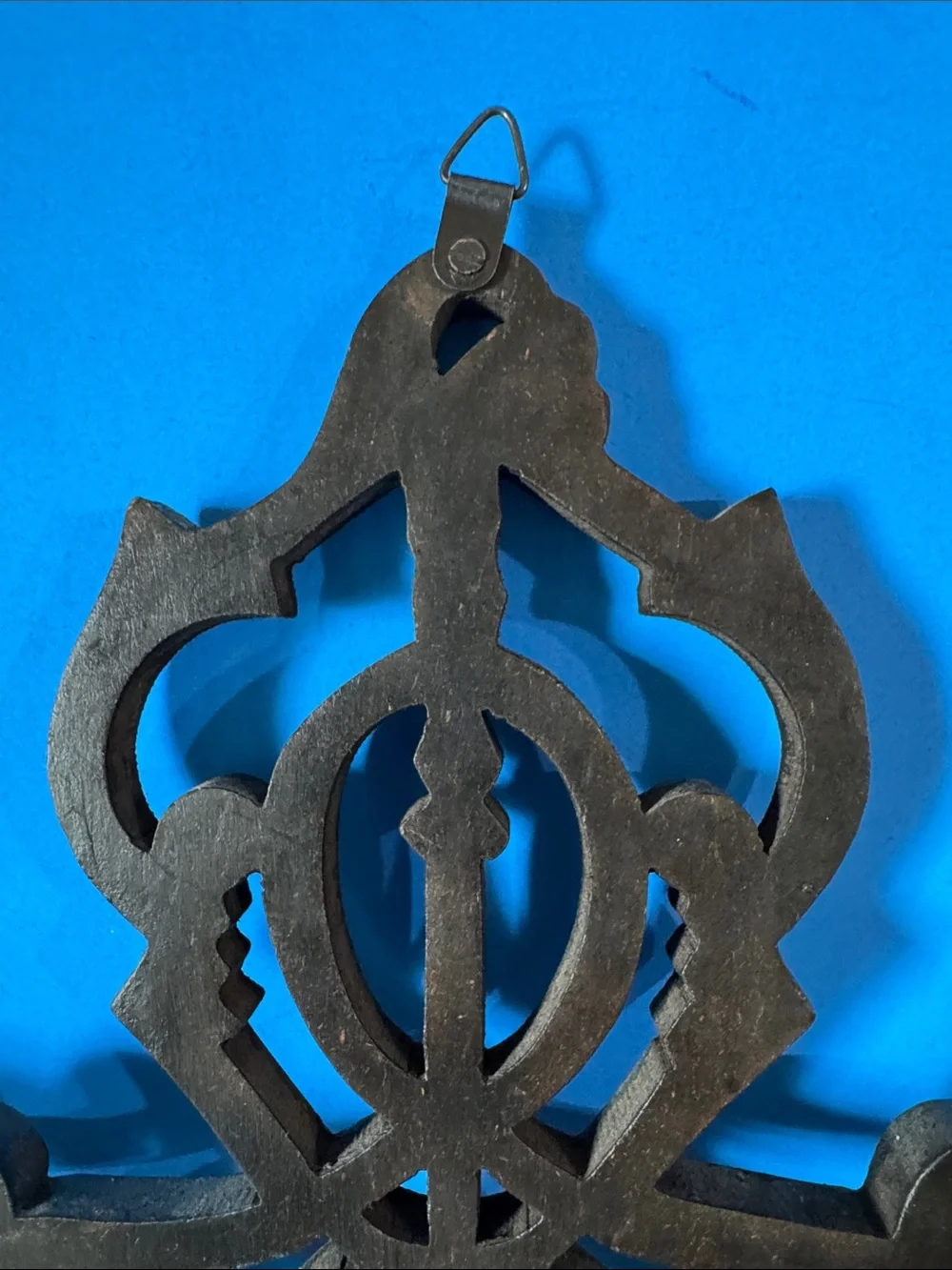 Ornate wood Wall Cross in Black - Decorative Home Wall Decor